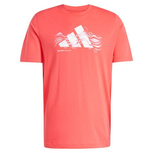 Adidas Grand Slam Graphic Men's Tennis Tee - Red