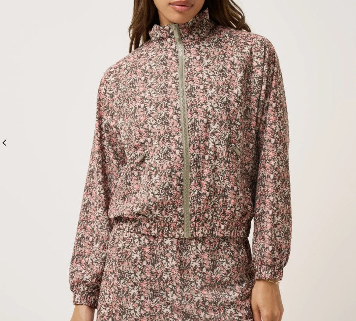 Travis Mathew Women's Travel Day Tech Woven Jacket- STYLE: 1LE062- Pearl Blush Multi