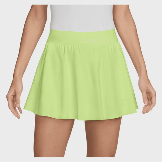 Nike Women's Court Dri-FIT Advantage Ace 13 Inch Tennis Skort- Lemon Twist and Black FZ6729-736
