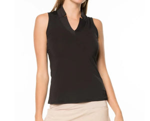 Lucky in Love Women's Sleeveless Chi Chi Tank Black Style#: GT08