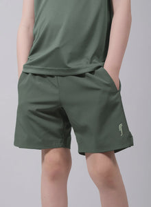 Boy's Junior Performance Shorts - Court Green