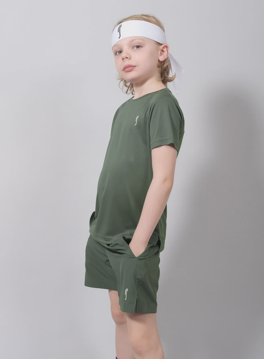 Boys Junior Performance Tee- Court Green
