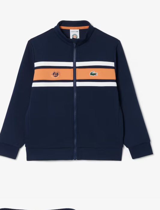 Lacoste Men's Roland Garros Full Zip Jacket - Navy Blue/Orange  SH0741 51 4IB