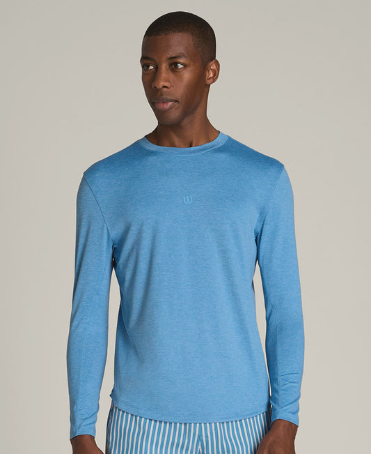 Wilson Men's Everyday Performance Long Sleeve Tee WM00220  Alley Blue