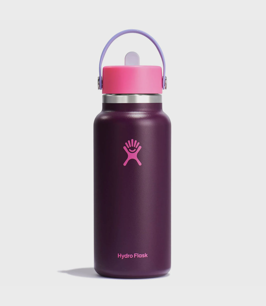 32 oz Wide Mouth with Flex Straw Cap - Sugarplum