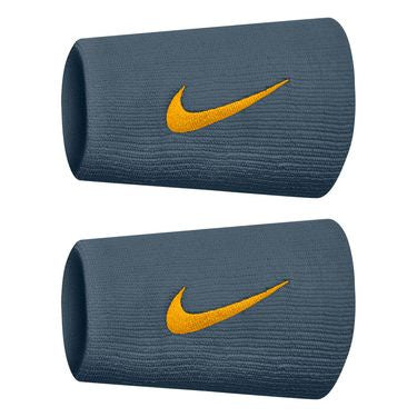 Nike Double Wristband 2 Pack - New Slate/Laser Orange