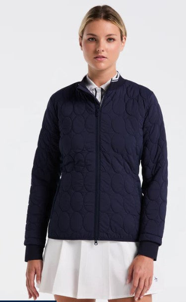 Penguin Quilted Tipped Collar Jacket - Black Iris