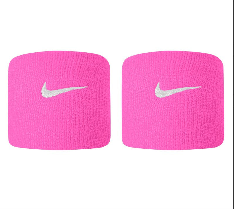 Nike Swoosh Single Classic Wristband- Hot Pink/White