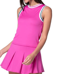 Lucky In Love Women`s Love Set Muscle Tennis Tank Mulberry- CX125-66D656