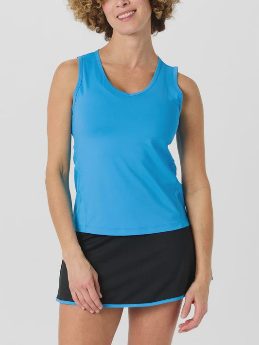 Sofibella Women's Electric Blue V Neck Top - 2635 ELB