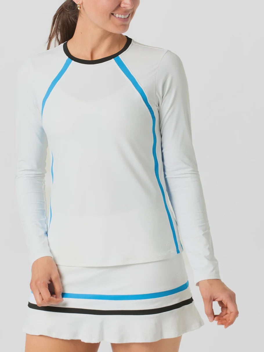 Sofibella Women's Electric Blue Long Sleeve Shirt ELB - 2602