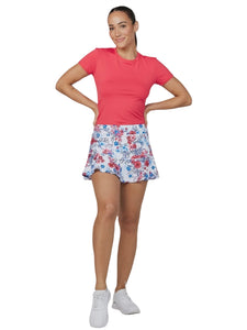 Sofibella Womens 13 Inch Tennis Skort - Wild Flowers