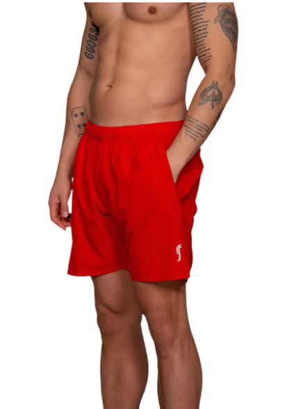 RS Sports Men's  Performance Shorts - Striking Red