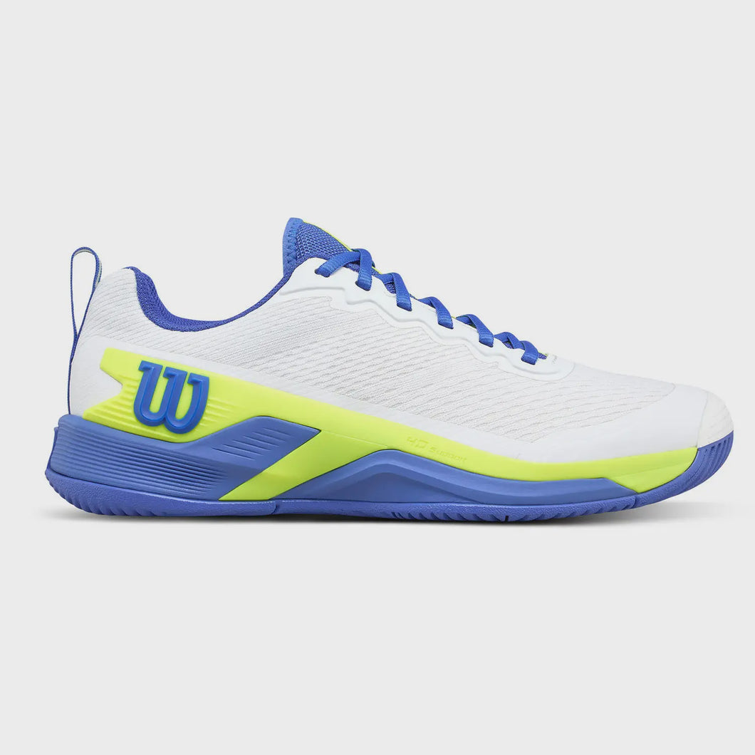 Wilson Men's Rush Pro 4.5 WRS336680-White/Amparo Blue/Safety Yellow