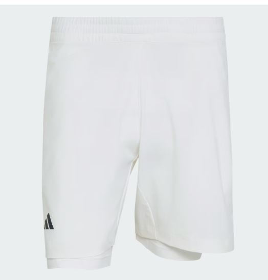 Adidas Men's TENNIS CLIMACOOL SHORTS & TIGHTS SET- KB3442 White