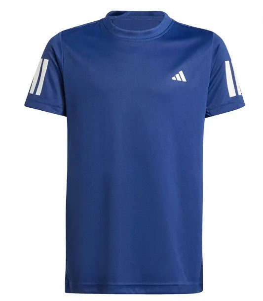 Adidas Boys' Club 3-Stripe Tennis Tee Dark Blue- JP1047
