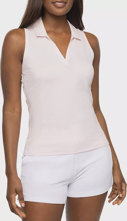 Travis Mathew Women's Featherweight Active SL Polo 2.0- STYLE: A42673 Heather Pearl Blush