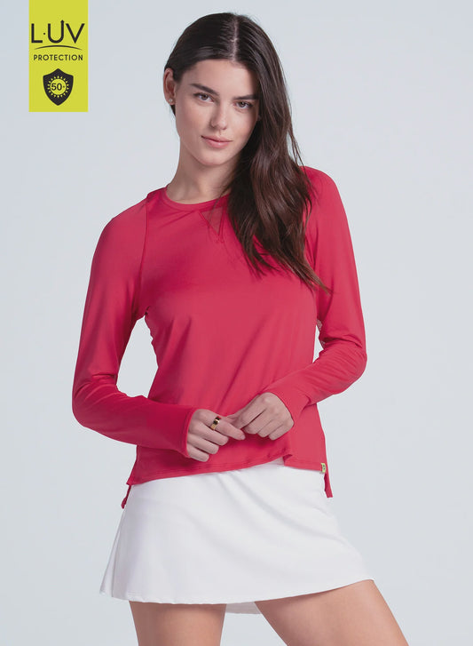 Lucky in Love Women's High Low Breezy Long Sleeve- CT977-630