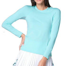 Lucky In Love Women`s Breeze Long Sleeve Tennis Top Capri-CT908-436