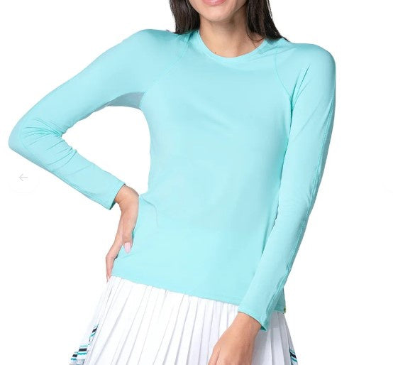 Lucky In Love Women`s Breeze Long Sleeve Tennis Top Capri-CT908-436