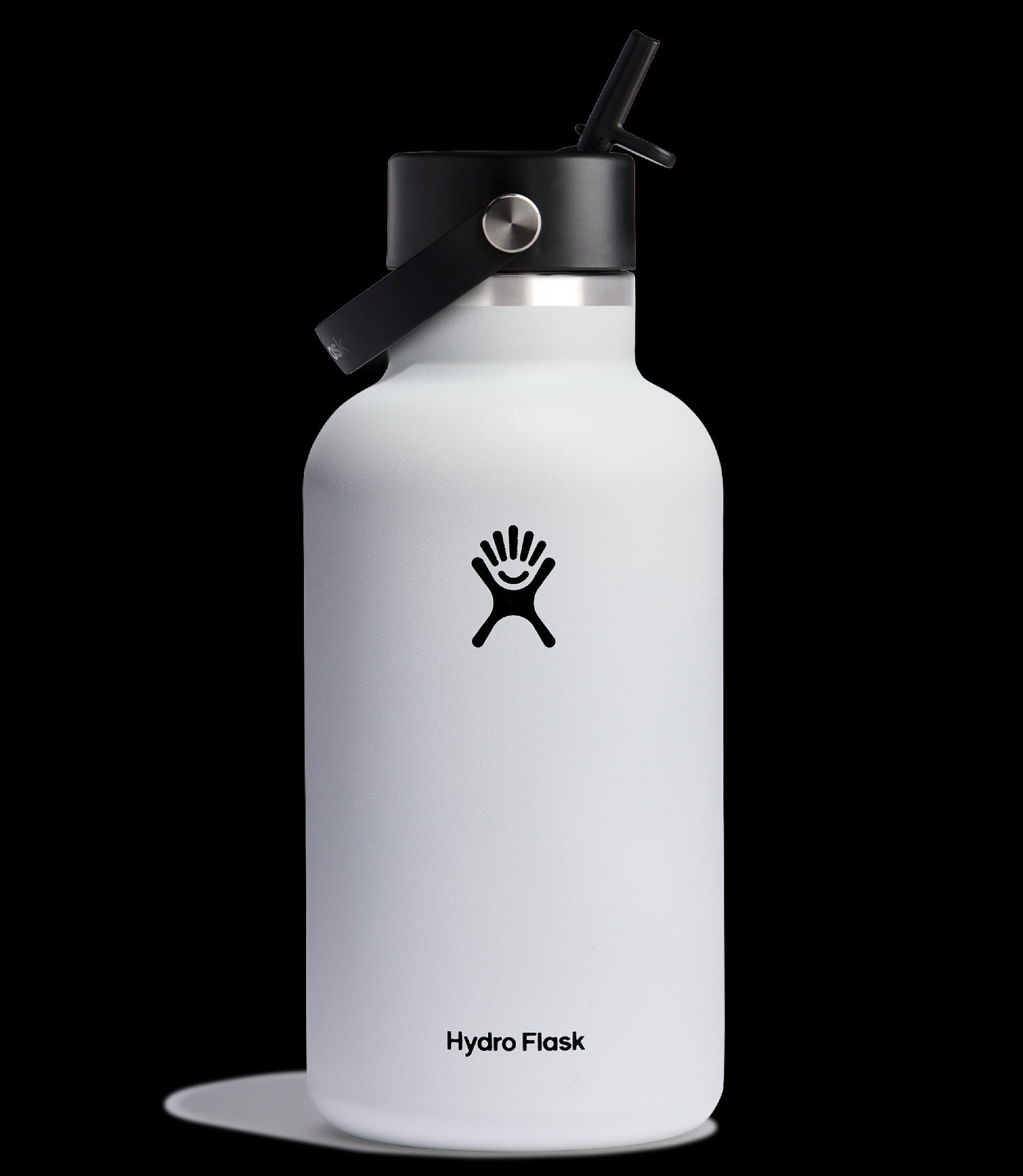 Hydro Flask 64oz Wide Mouth Bottle with Flex Straw Lid -White