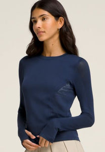 Wilson Women's Baseline Seamless Long Sleeve Tee- Navy