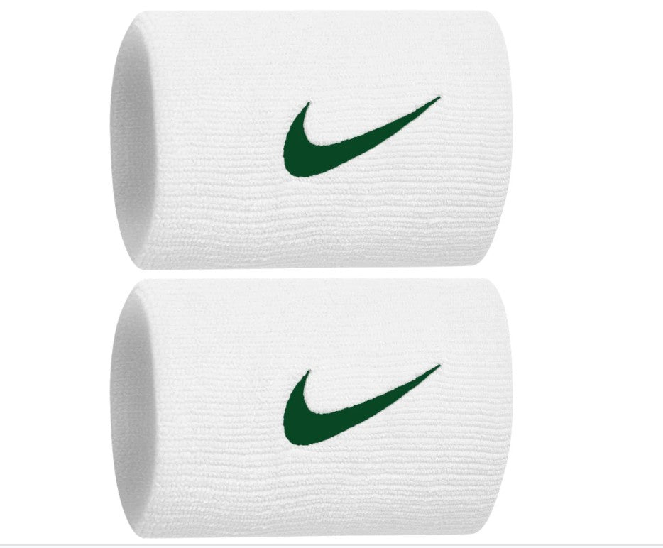 Nike Swoosh Double Wrist Band - White/Green