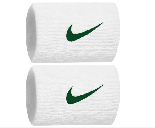 Nike Swoosh Double Wrist Band - White/Green