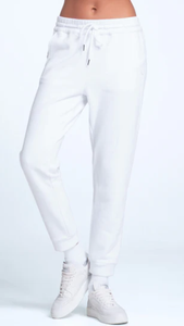 Lucky In Love Women's Essential Jogger White CP26-110
