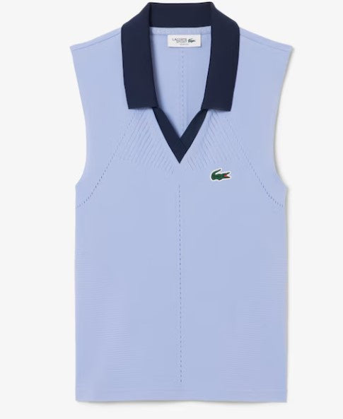 Lacoste Women's Sleeveless Stretch Knit Tennis Polo PF0614 51 A/2