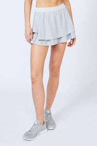 Lija Circle mesh Layer Skirt - Grey