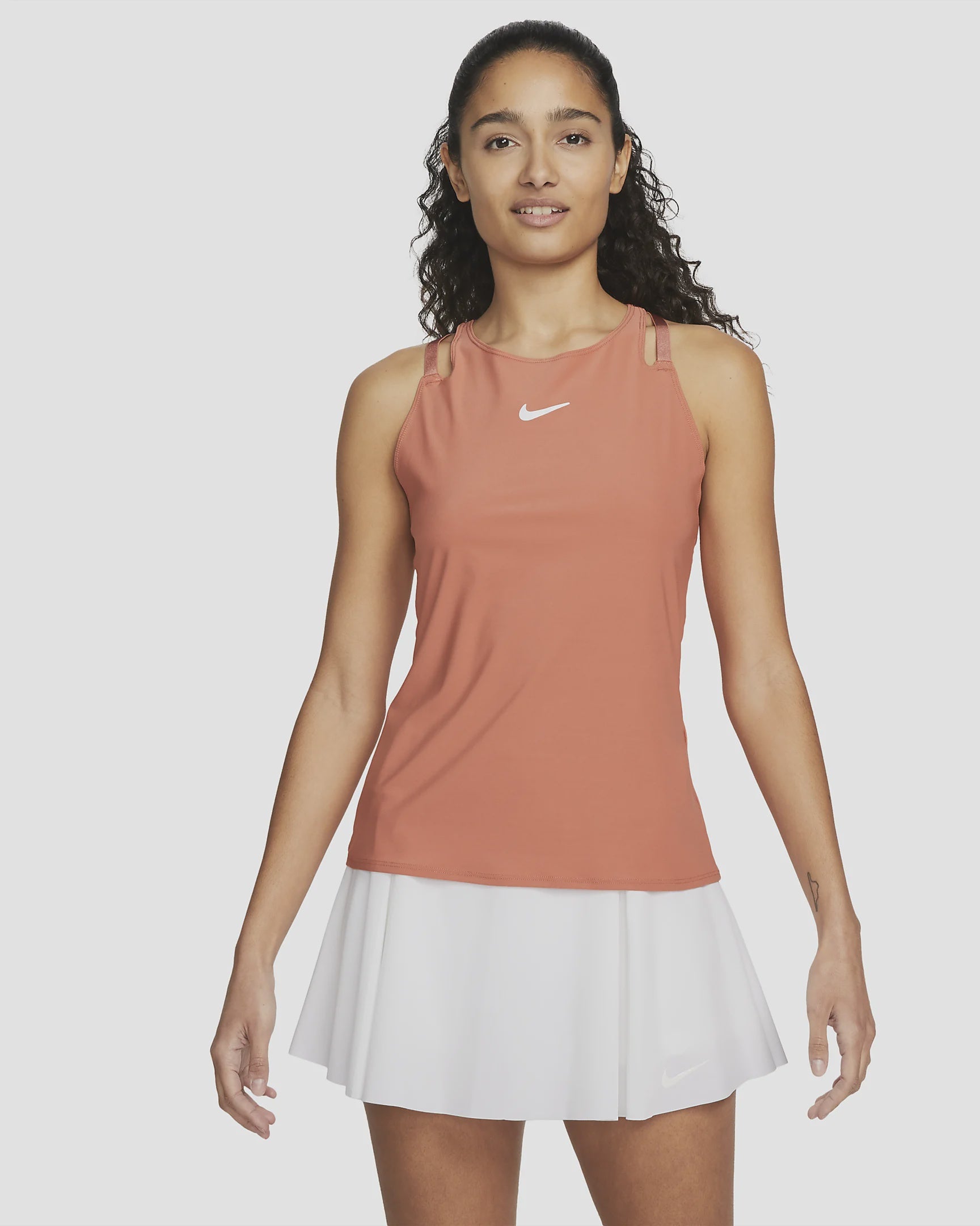 NikeCourt Dri-FIT White/Washed Teal/Wolf Grey Women's Tennis Tank - Serving  Aces