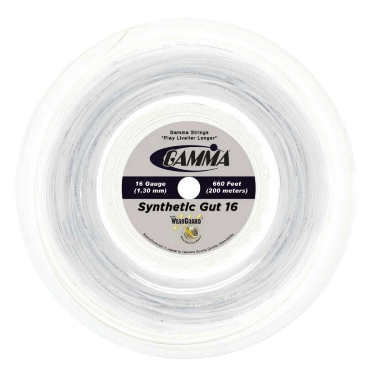 Gamma Synthetic Gut Tennis String Reel 16/1.30 Gauge