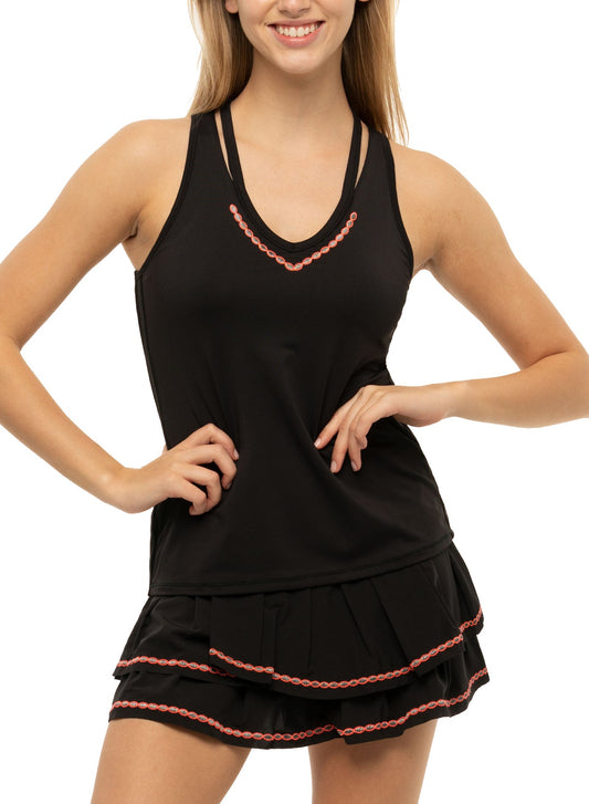 Lucky in Love Lurex V-Neck Tank