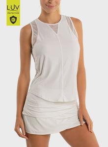 Lucky in Love Chill Out Tank - White