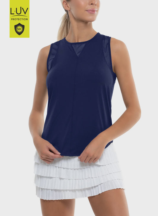 Lucky in Love Women's  Chill Out Tank - Midnight CT909-401