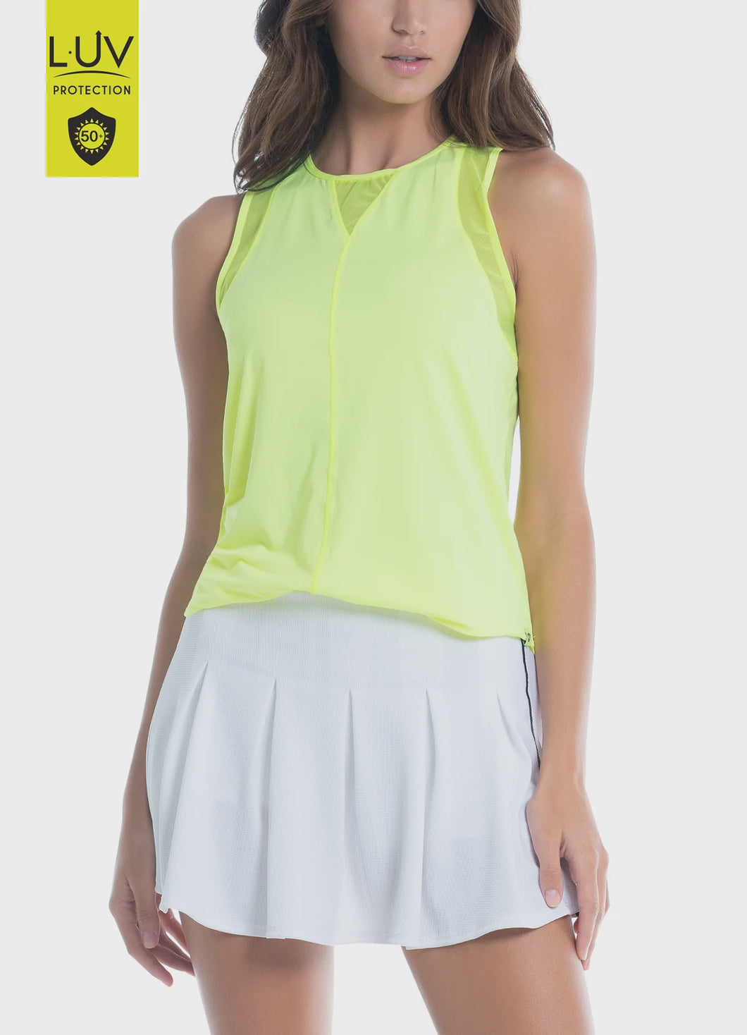 Lucky in Love Chill Out Tank-Neon Yellow