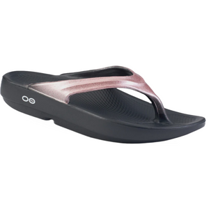 Oofos Women's Luxe Sandal - Rose Sparkle