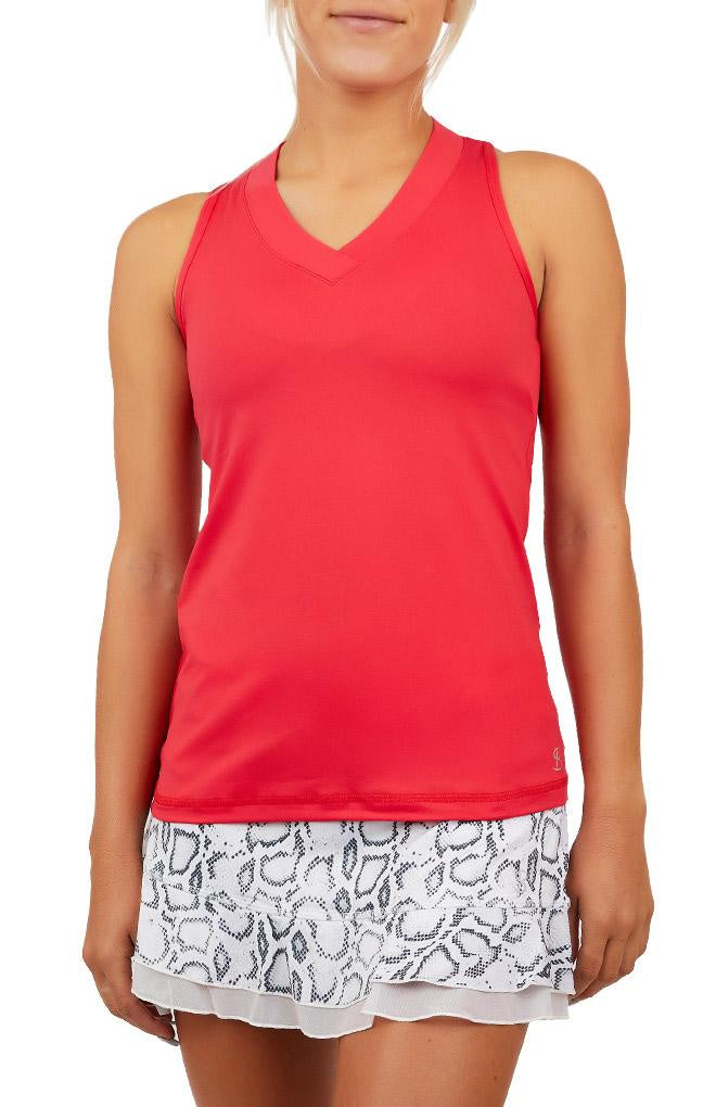Sofibella UV V-Neck Tank 7001- Berry