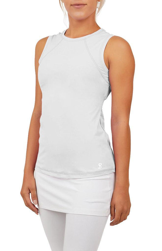 Sofibella  Women's Sleeveless Tank UV-7003- White