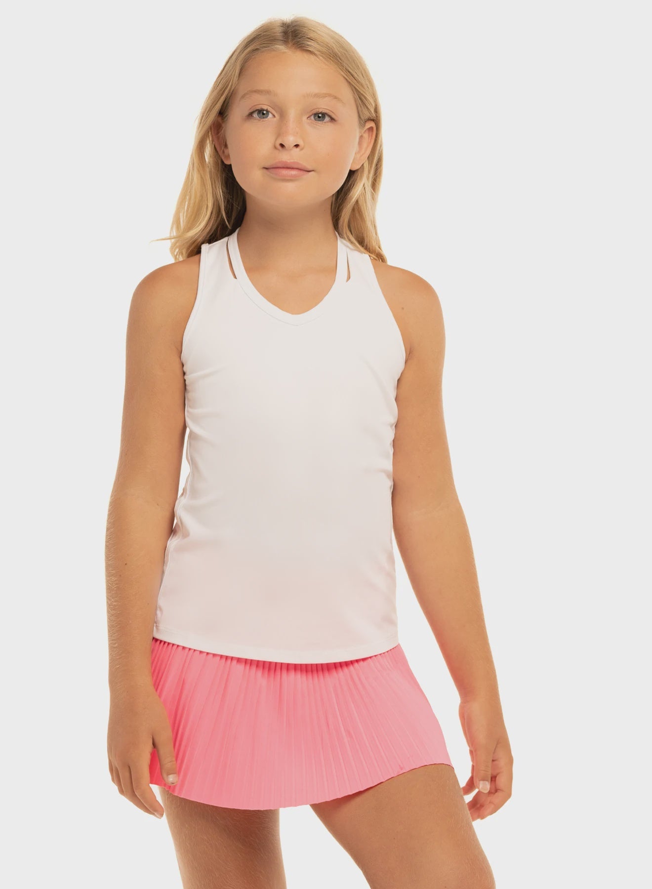 Lucky in Love Girl's V-Neck Tank – All About Tennis