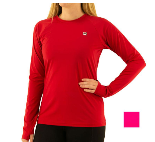 Red fila t shirt hot sale women's