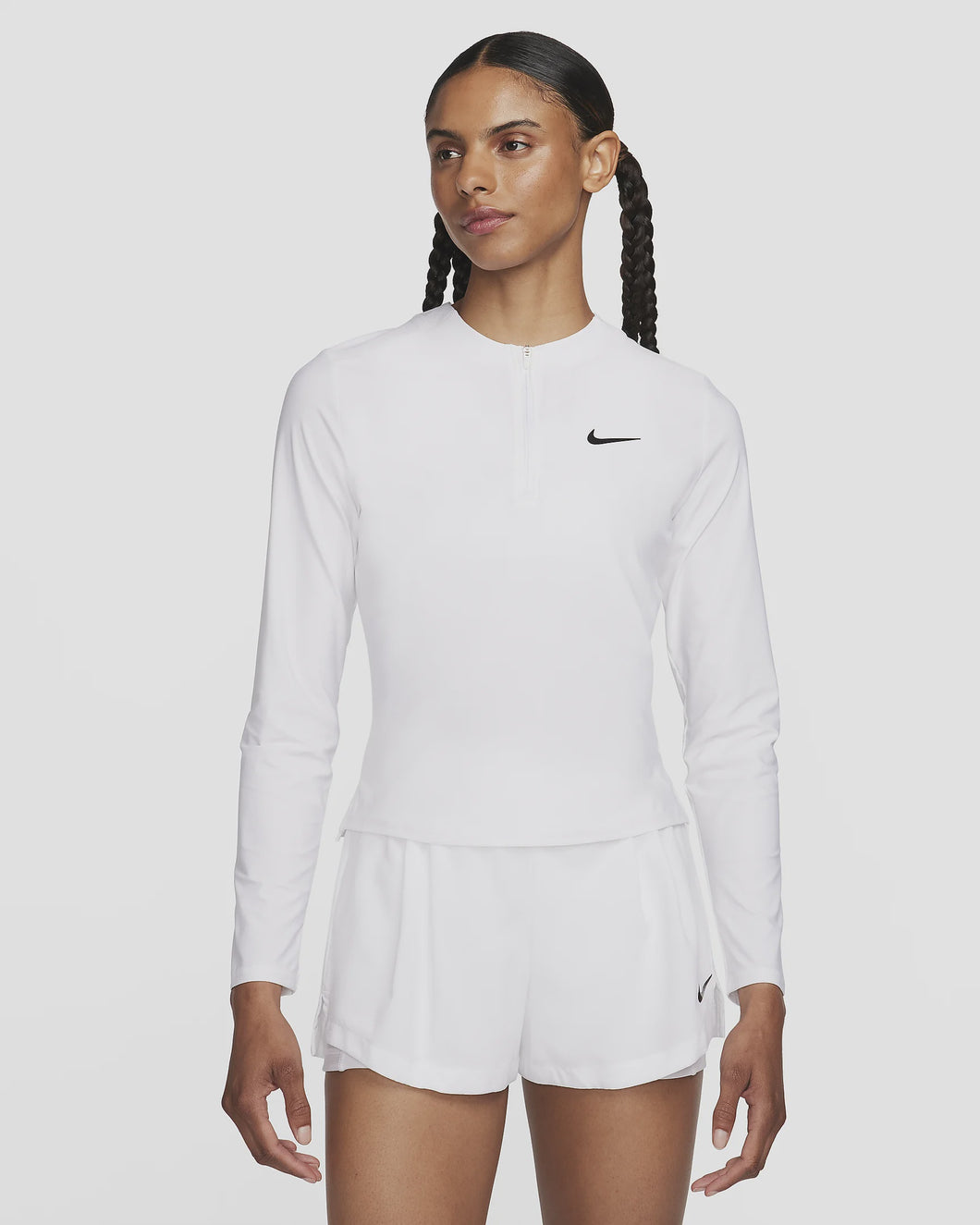 Nike Women's Dri-FIT Quarter-Zip-White