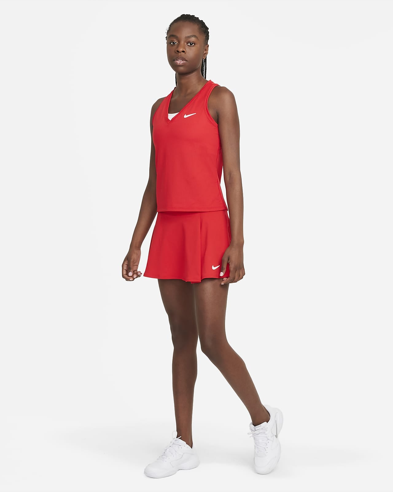 Nike Women's Court Victory Tennis Tank, Red, Size Large