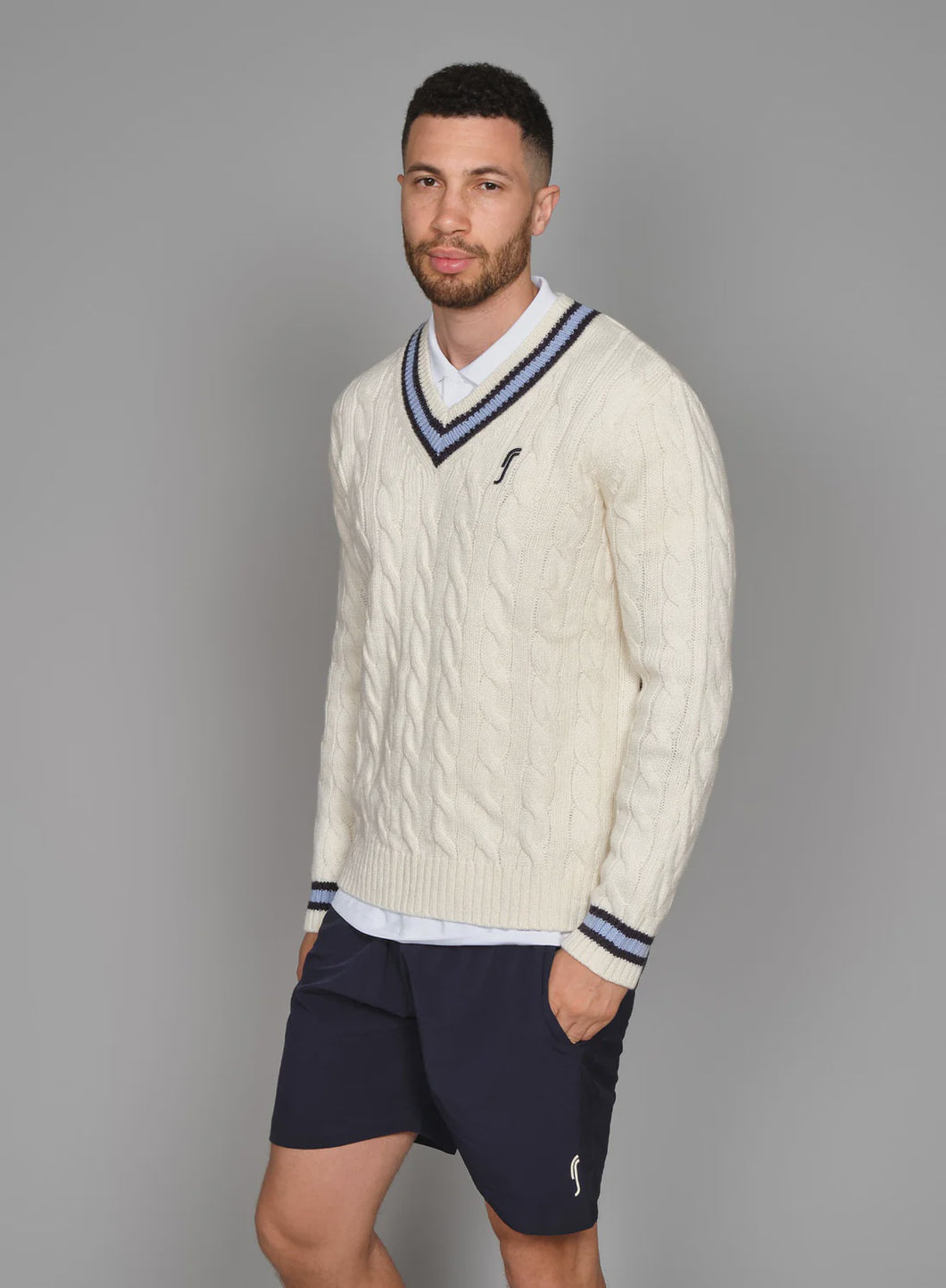 RS Sports  Men's Knitted Sweater-Coconut Milk